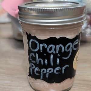 Orange Chili Pepper Fragrance Candle In Pint Canning Jar With Lid
